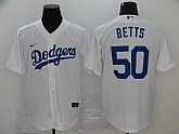 Dodgers 50 Mookie Betts White 2020 Nike Cool Base Jersey,baseball caps,new era cap wholesale,wholesale hats
